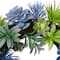 22&#x22; Blue &#x26; Green Succulent Wreath by Ashland&#xAE;